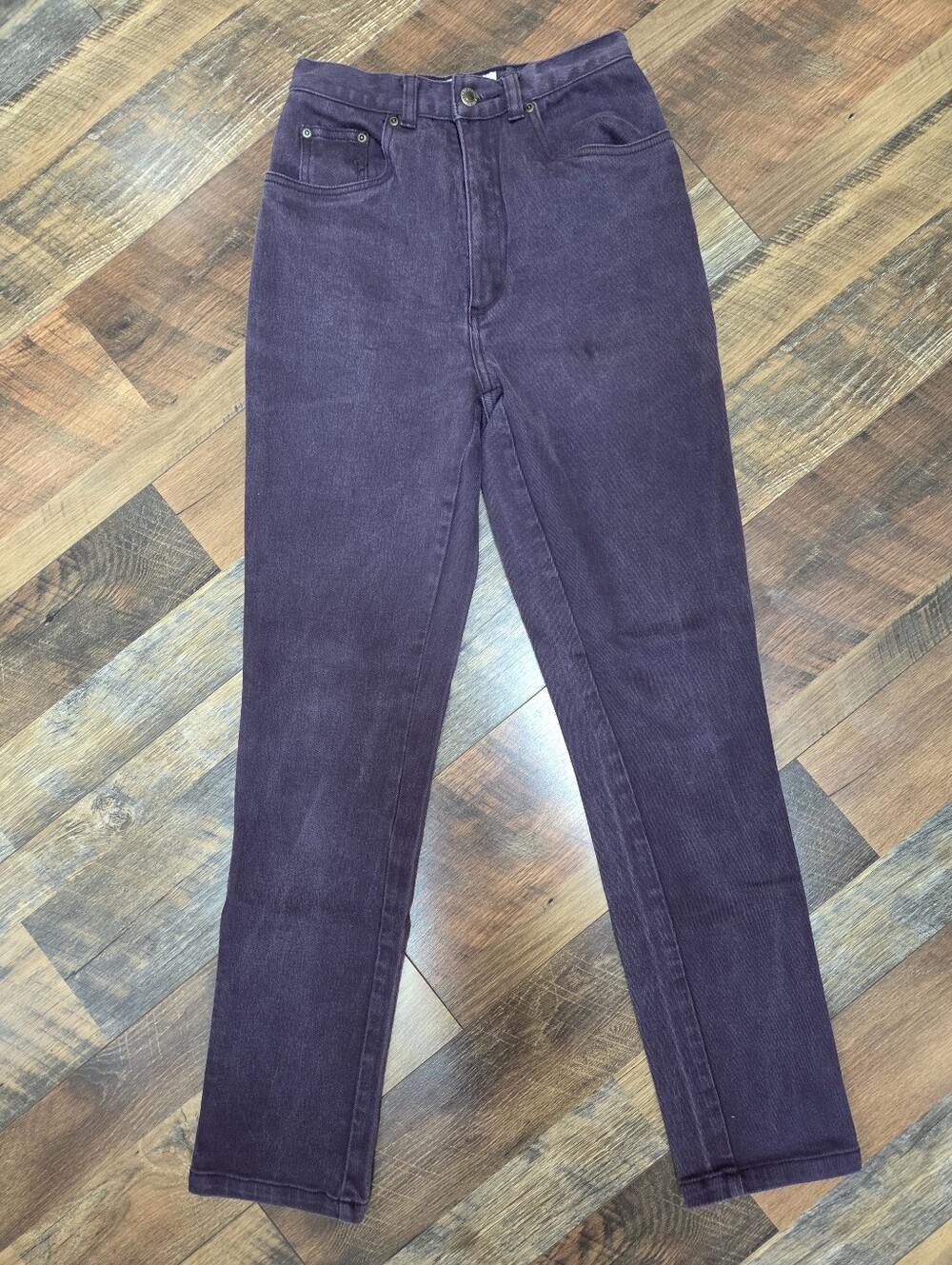 Vintage Westport Denim High Rise Straight Leg Jeans In Dark Purple, Size 4